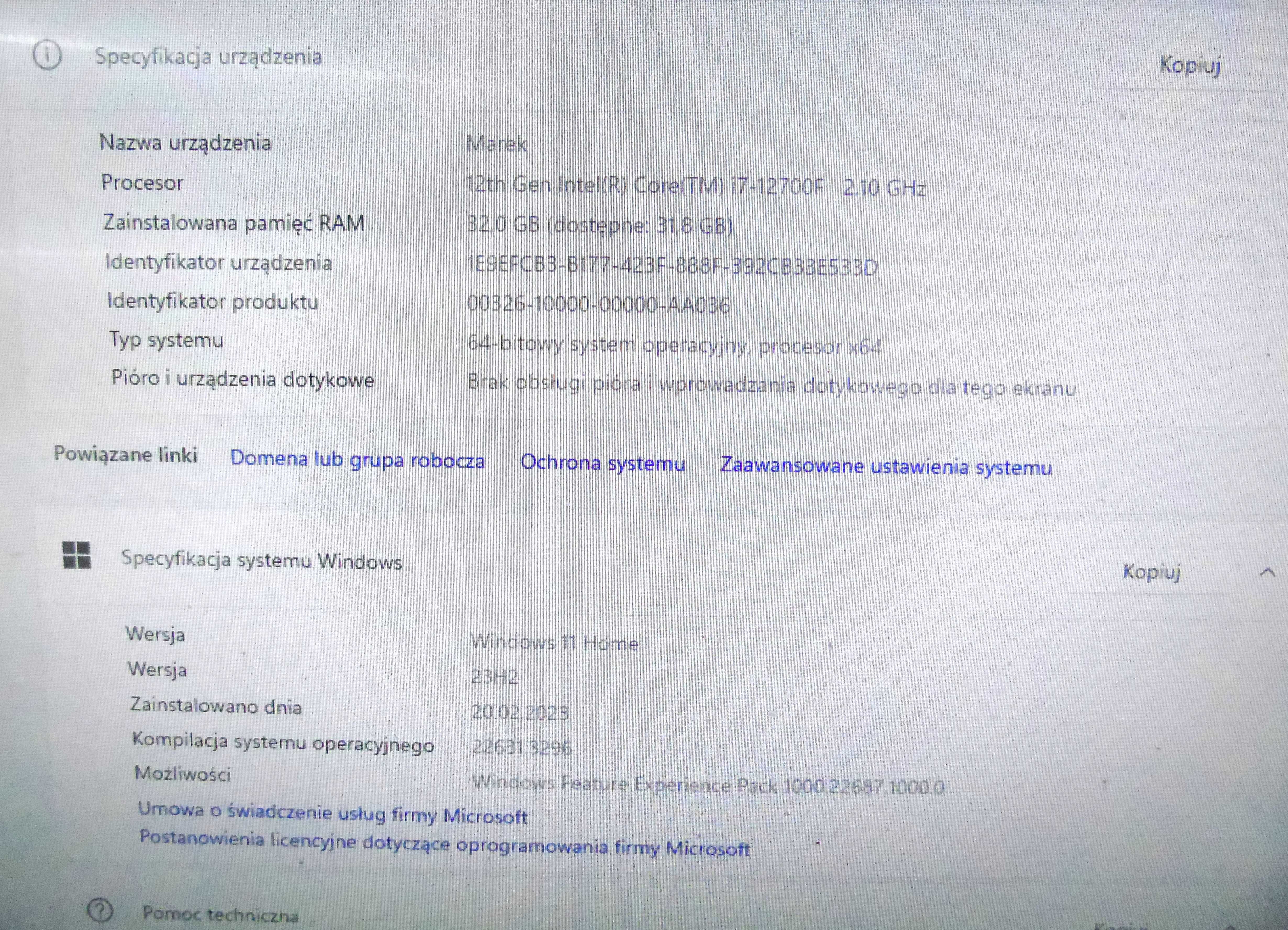 KOMPUTER GAMINGOWY X712 C4 I7 32GB ram RTX 3070TI  Lombard Żuromin