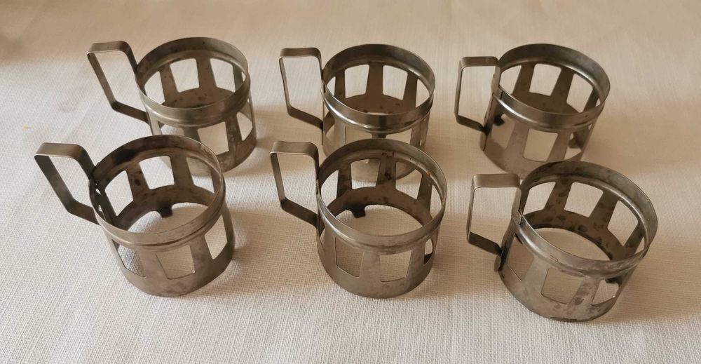Koszyczki do Szklanek 6 sztuk Metalowe PRL