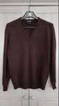 Sweter wełniany w serek wełna naturalna  Fitwear