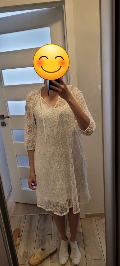 Sukienka creme 38