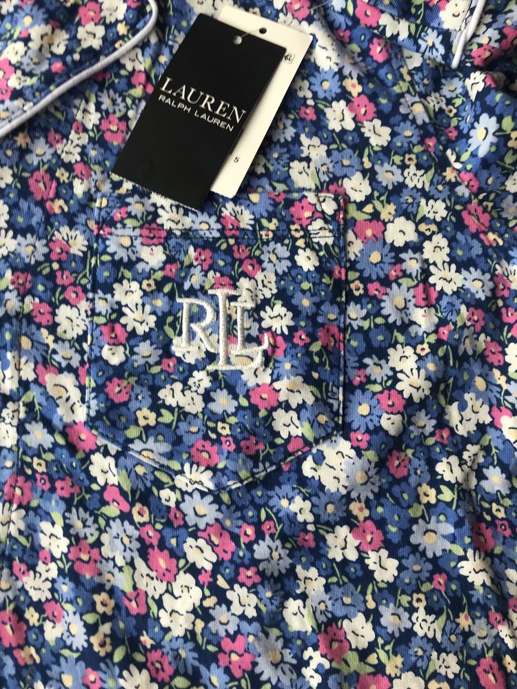 Пижама Lauren Ralph Lauren Pajama Set Blue Floral Print