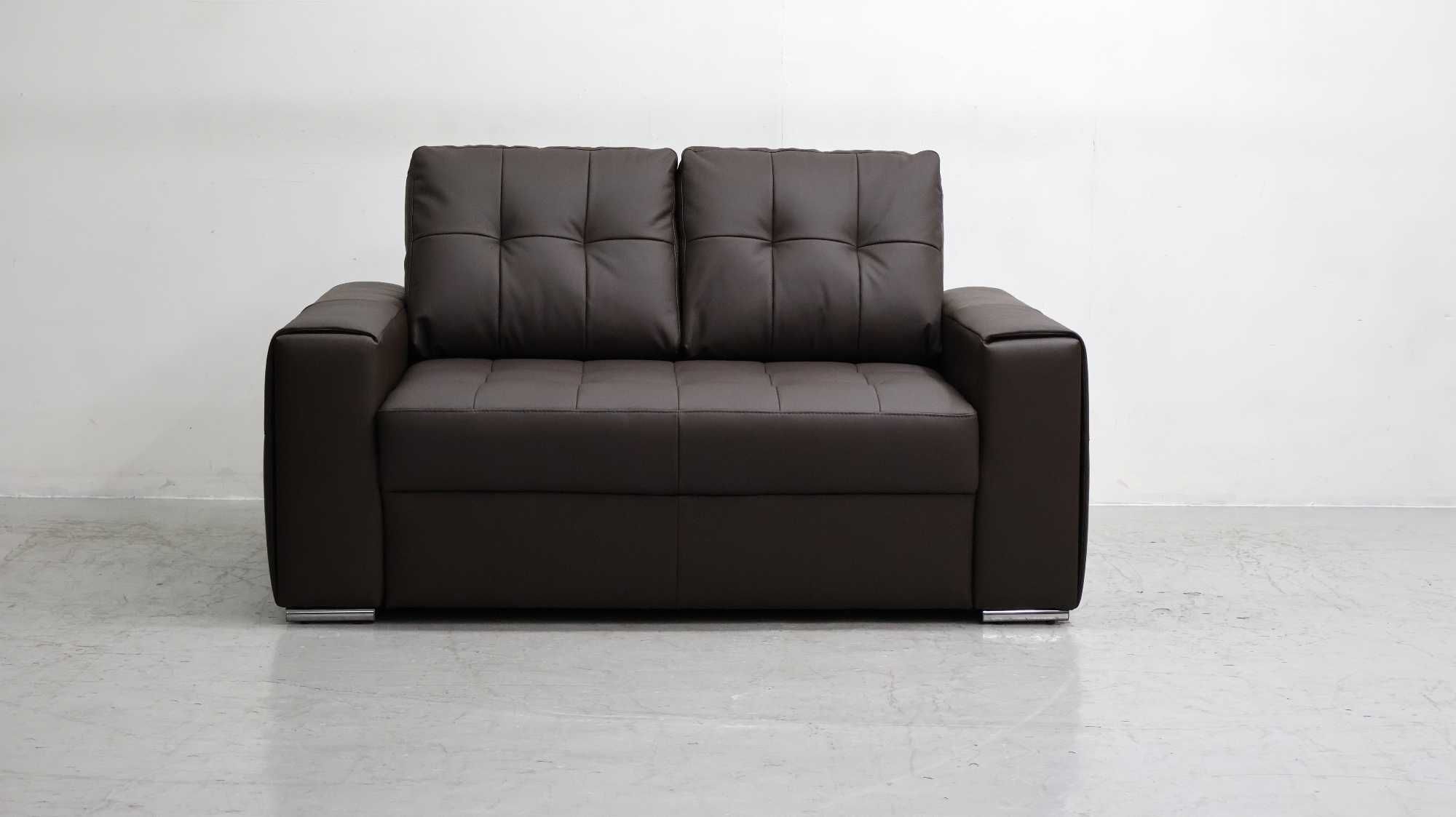 2 osobowa sofa, kanapa, brązowa SKÓRA naturalna 1006 skóra