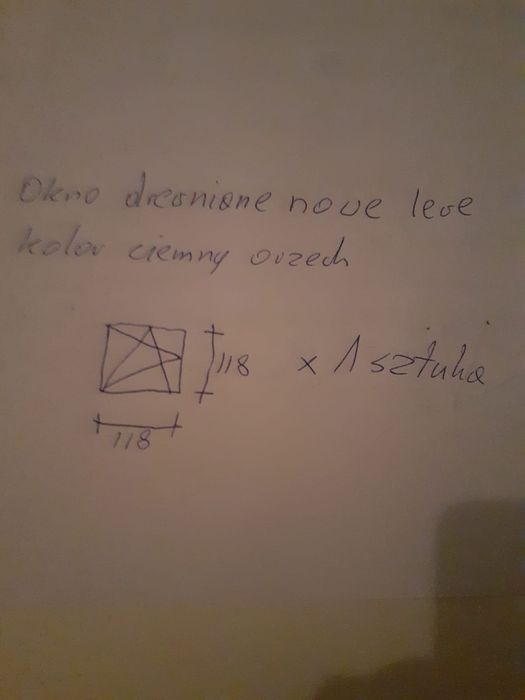 Okno drewniane 118x118, 88x118