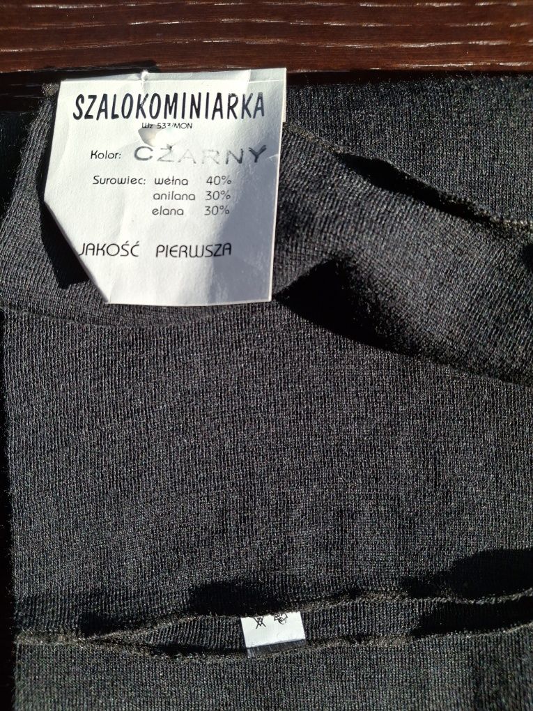 Szalokominiarka czarna wojskowa nowa
