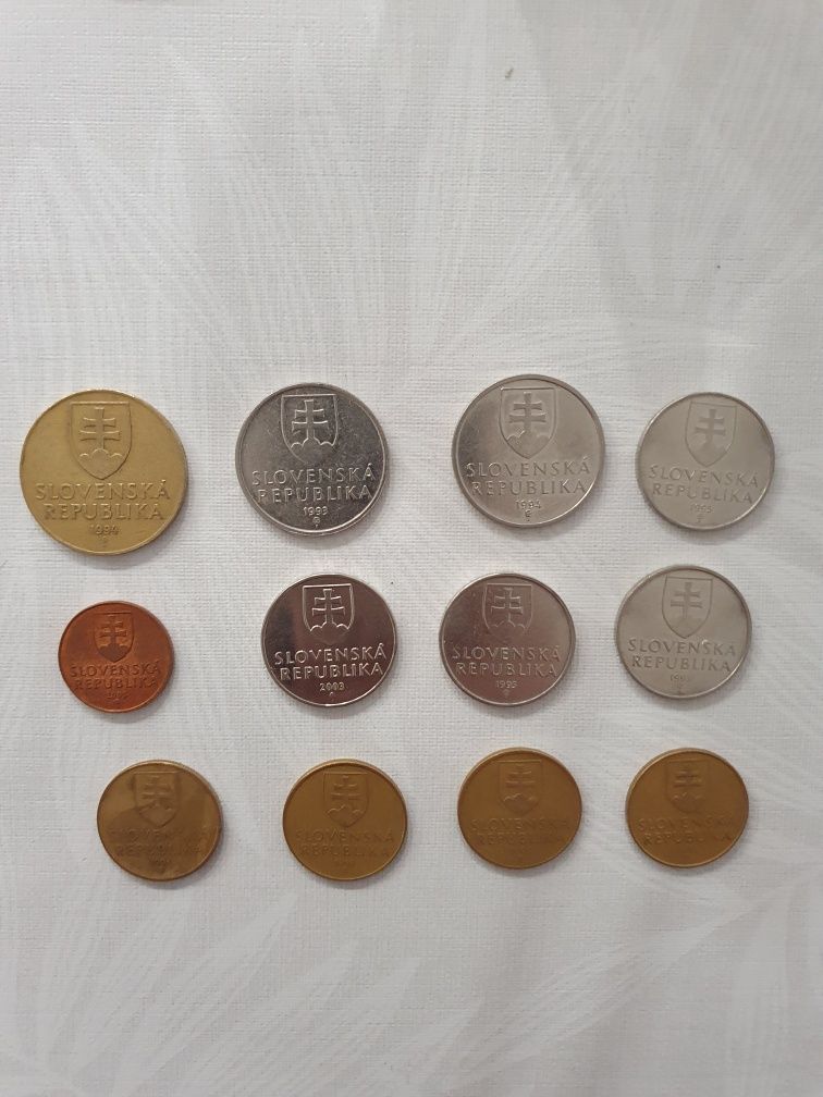 Monety Slovenska Republika 10,5, 2 i 1