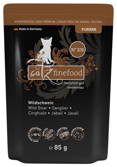 Monoproteinowa karma dla kota Catz Finefood Purrrr - 70% DZIK 85g