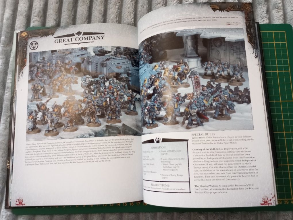 Warhammer 40k Codex Spacer Wolves uszkodzony