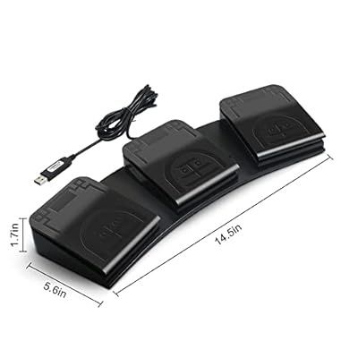 Потрійний ножний перемикач PCsensor USB - програмована клавіатура для