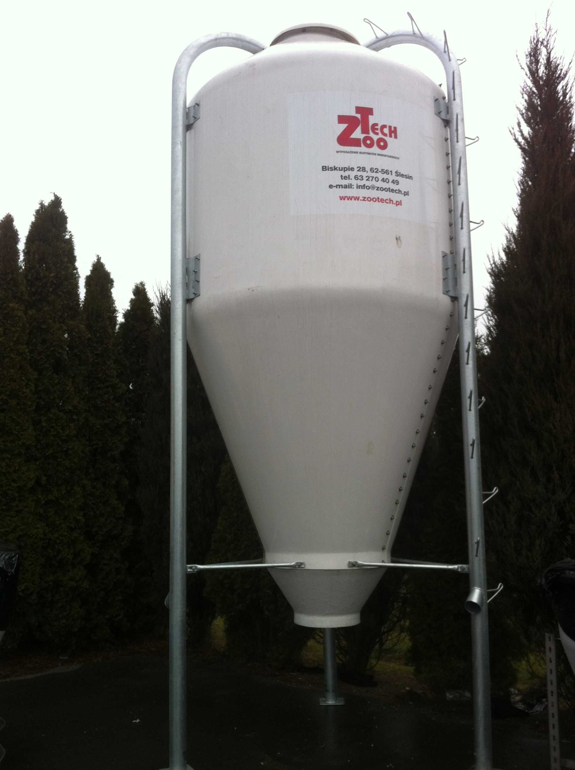 Zbiornik paszowy Silos poliestrowy z włókna szklanego 18m3; 10,8T