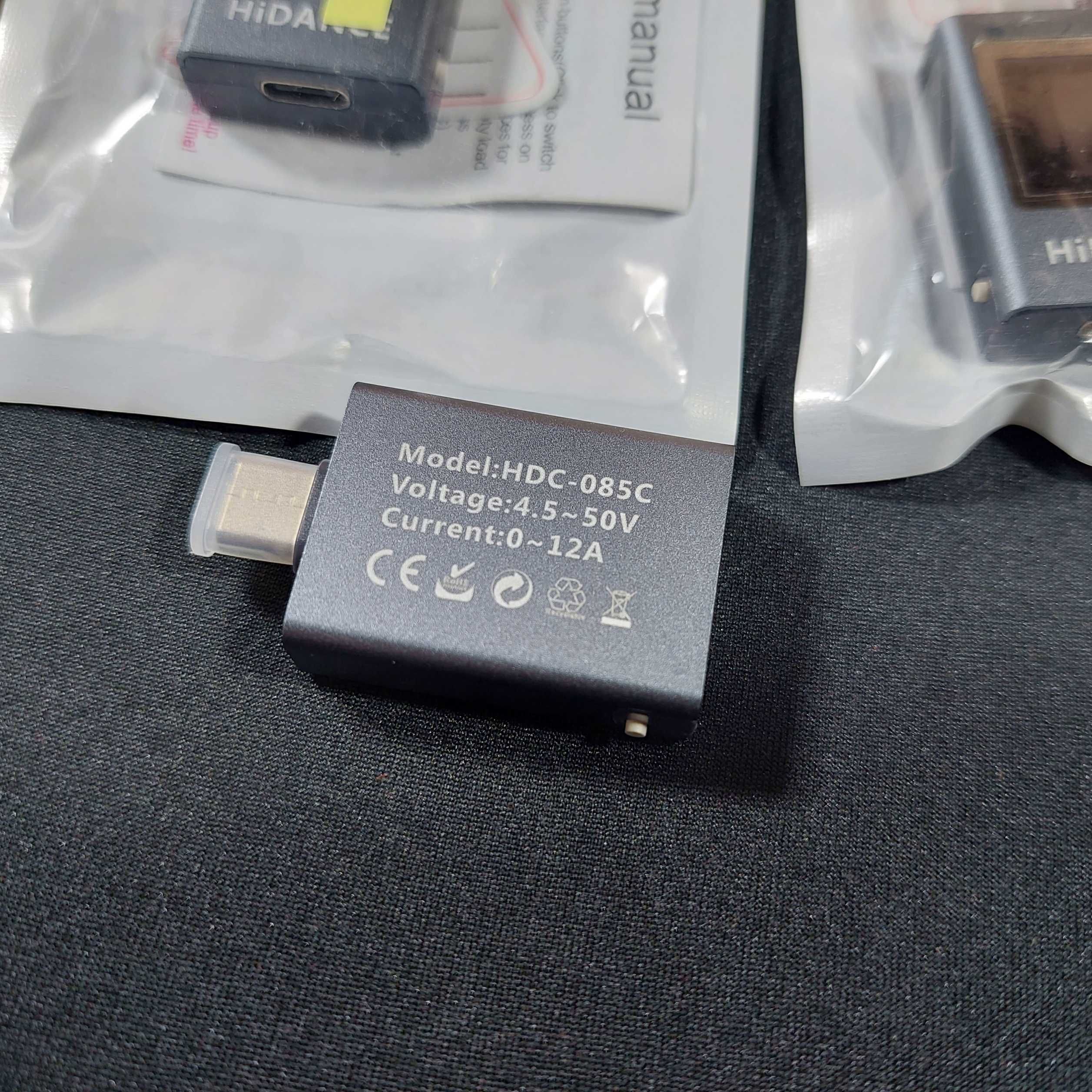 Профи Type-C юсб тестер - вольтметр и амперметр HIDANCE 13 в 1 на 600W