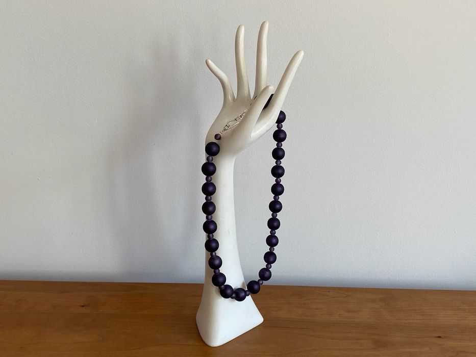 Fioletowy Naszyjnik Szkło