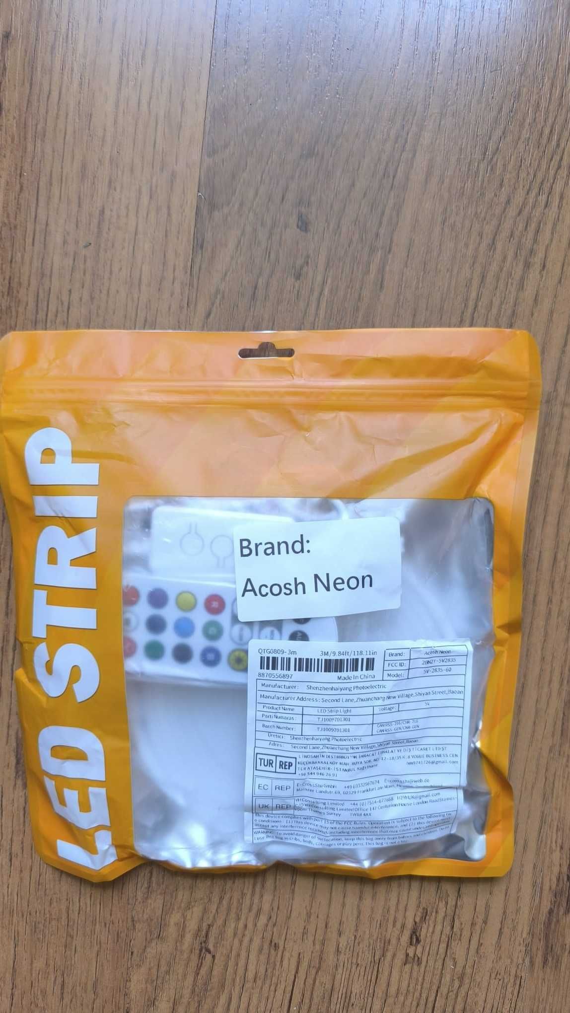 Tuya Zigbee Taśma Neon LED RGBIC 3m Acosh USB