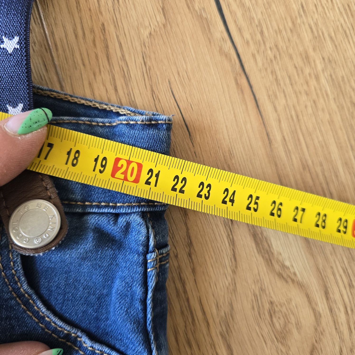 Spodnie dżinsy jeans skinny primark szelki 80 86 rurki