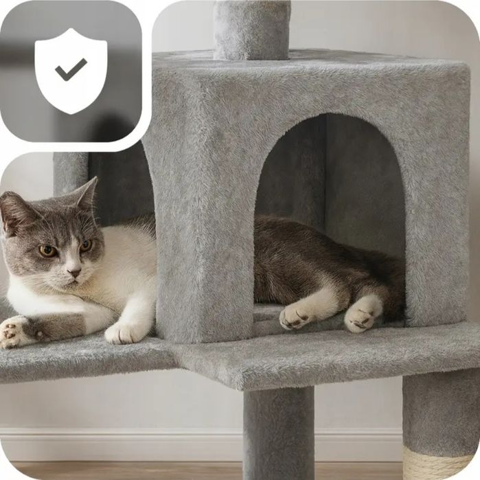 Drapak dla kota XL - 6 poziomów, 143 cm