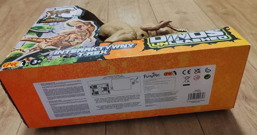 Dinozaur interaktywny T-rex Dino chodzi ryczy NOWY unleashed