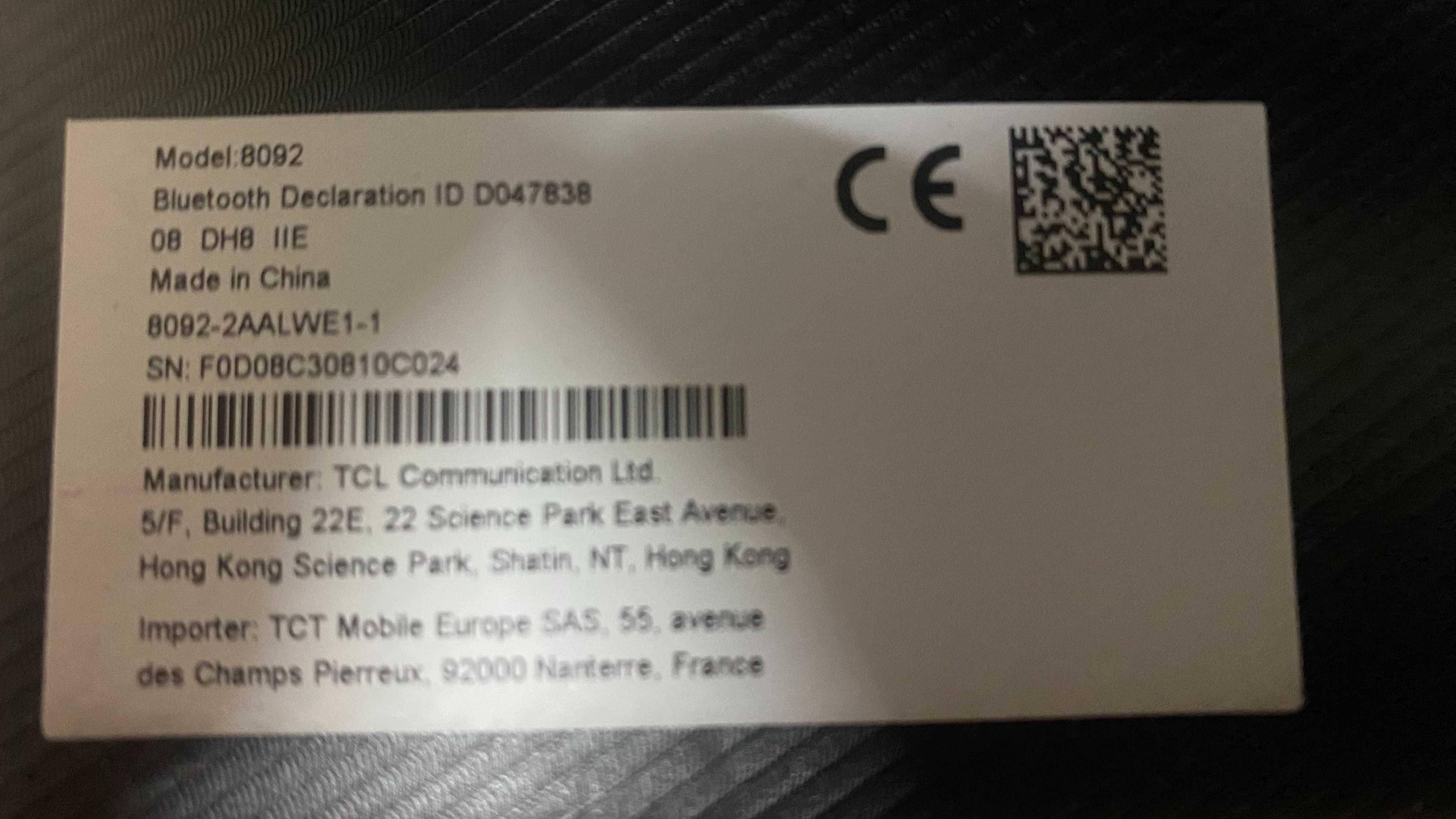 Tablet Alcatel 8092 EEA