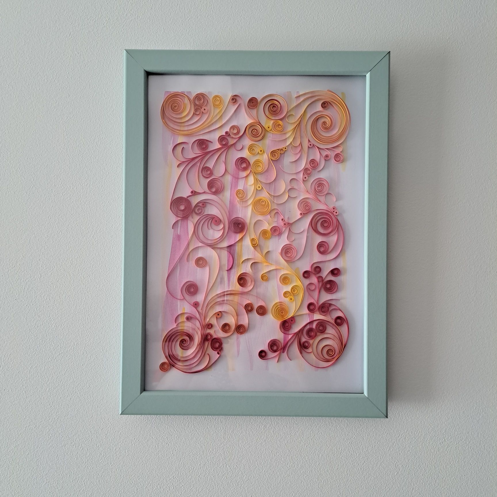 Quadro tecnica Quilling artesanal