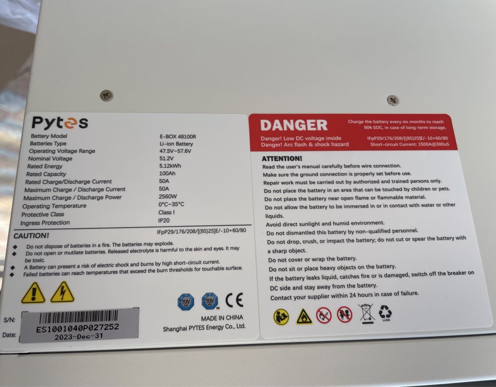 Акумуляторна батарея 48В 100А Pytes E-Box 48100R-C LiFePo4