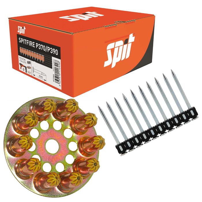 Gwoździe 50mm + Naboje żółte do osadzaków Spit P370 100szt FV, 24H