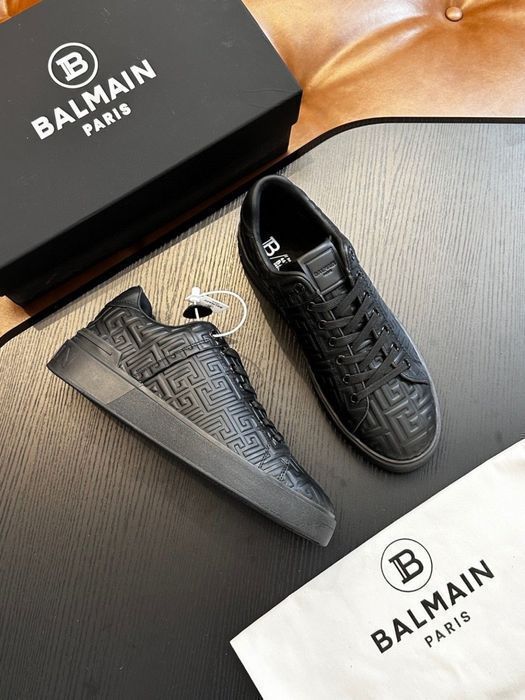 Balmain кожаные кроссовки мужские кеды кожа натуральная
