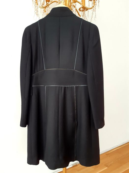 Zara M/L elegancki klasyczny płaszcz 88% wełna minimalizm premium