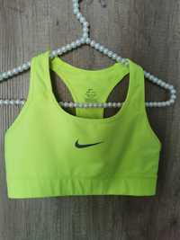 Limonowy neonowy biustonosz sportowy Nike damski S 36