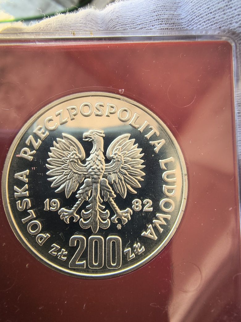 200 złotych 1982 rok XII MS w piłce nożnej Hiszpania Próba