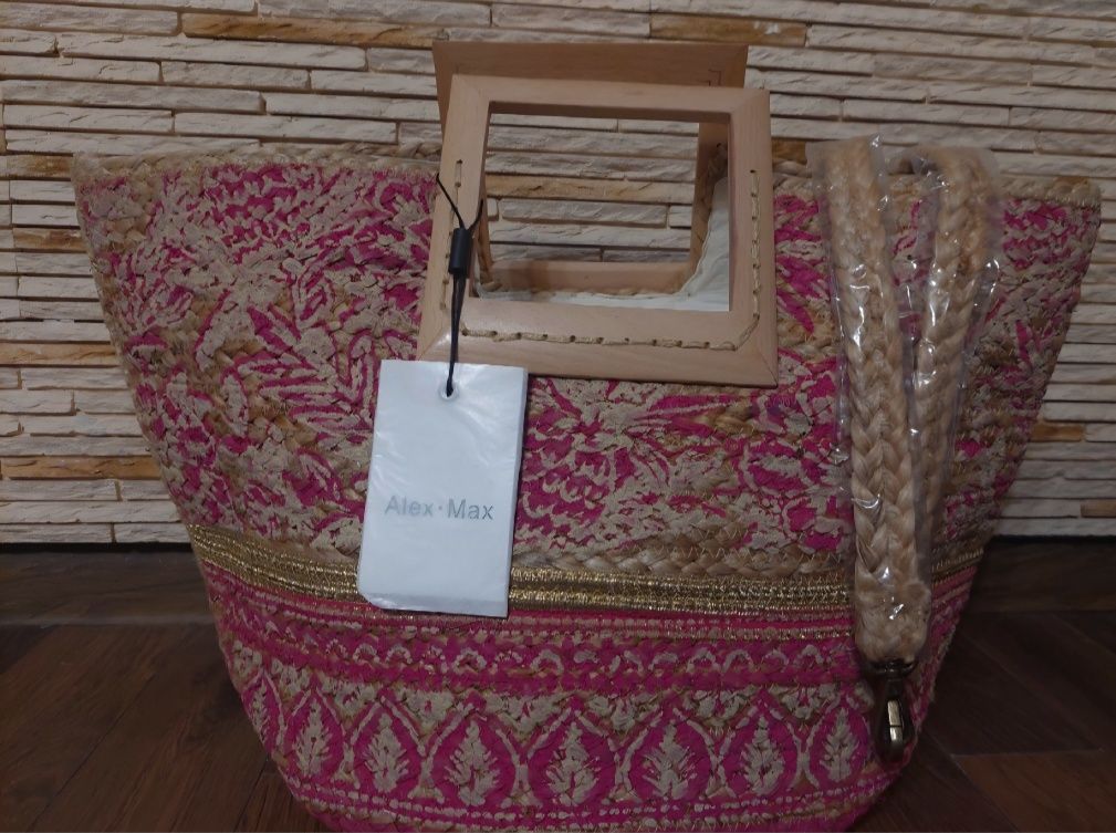 Torebka damska kosz  letni boho Alex Max  Max han