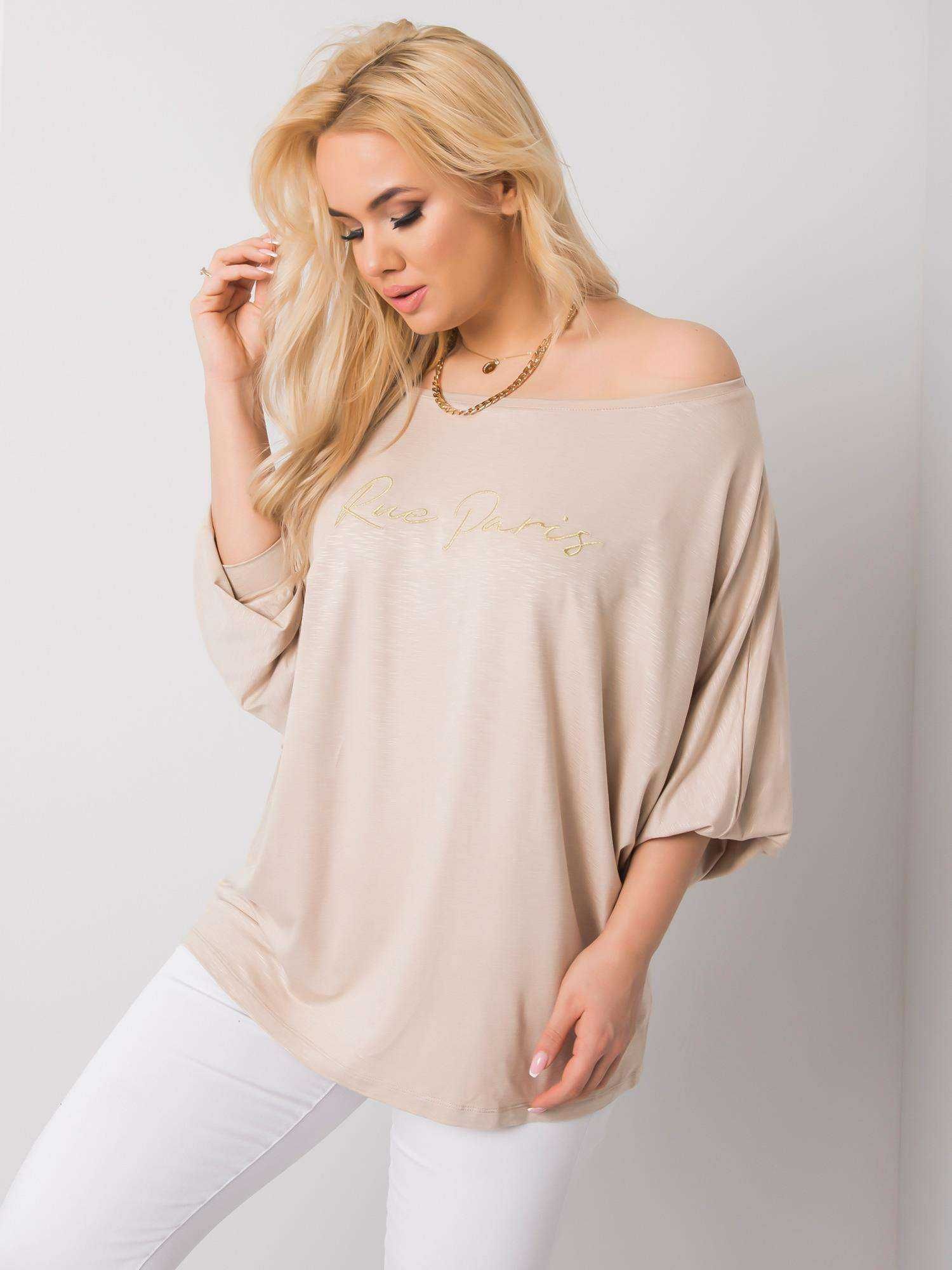 Beżowa bluzka plus size Roisin RUE PARIS 46/3XL