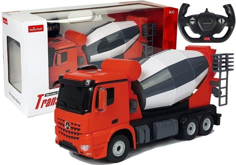 Auto R/C Mercedes-Benz Arocs Rastar 1:14 Czerwone na Pilota