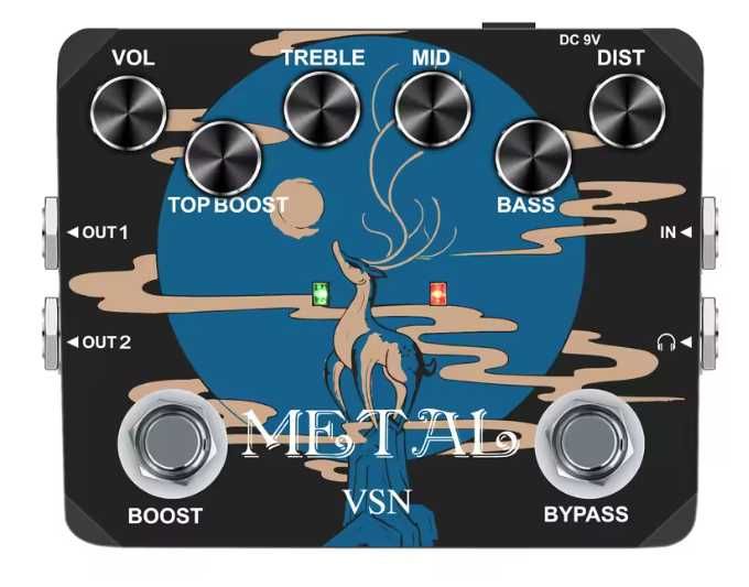 Лучшая педаль для металла 2в1 Distortion/Boost Heavy Metal