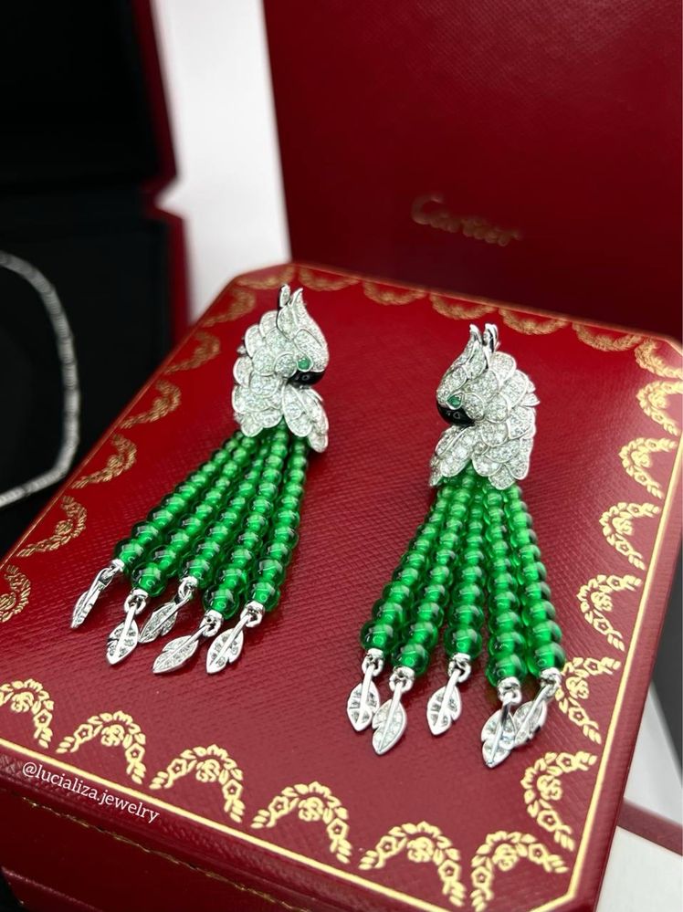Серьги в стиле Cartier  LES OISEAUX LIBÉRÉS EARRINGS золото 750