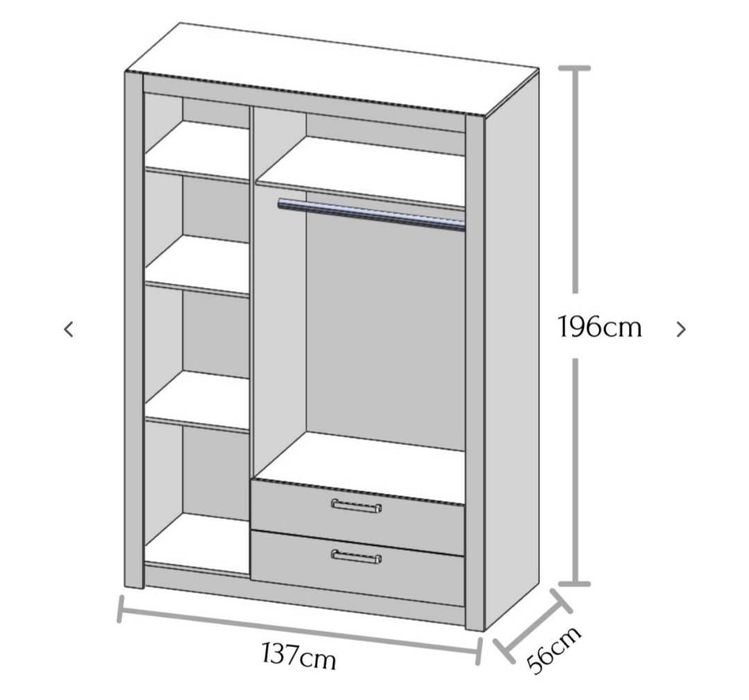 szafa timo 3d2s biel/beton