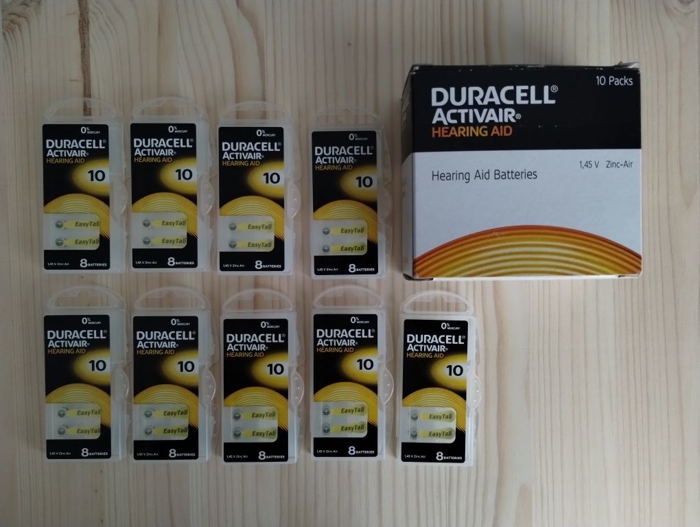 Pilhas Duracell Activair size 10 aparelhos auditivos 71 und