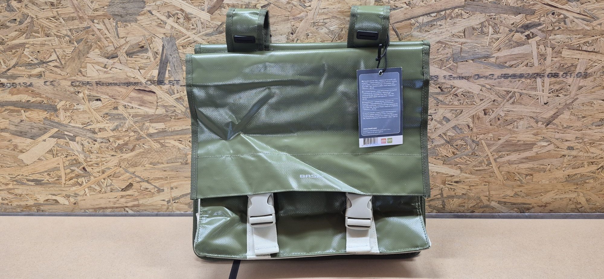 Sakwy rowerowe Basil Urban Load Double Bag 53 l green/sand