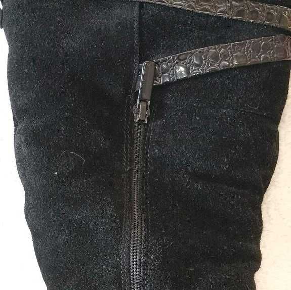 Женские  черные  замшевые сапоги 38 р