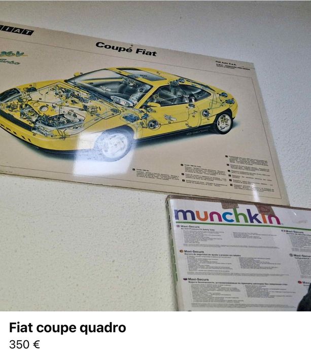 Quadro poster fiat coupé