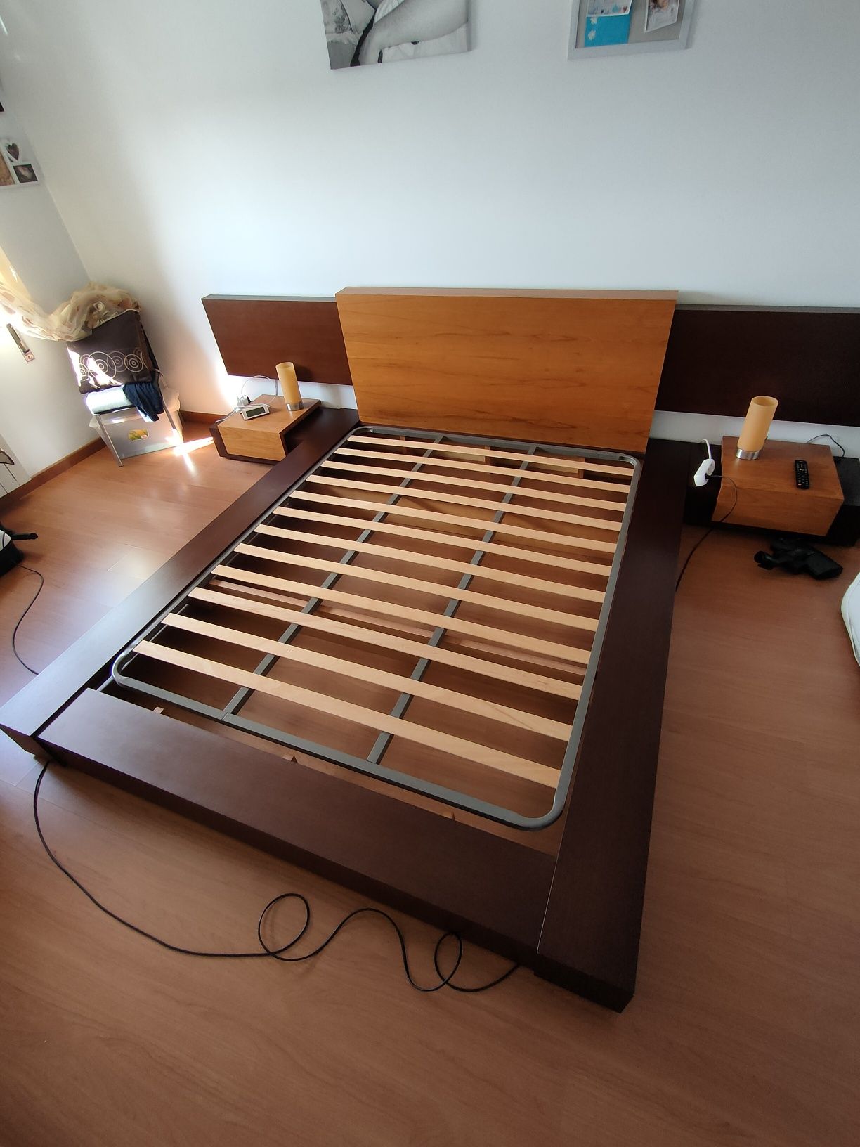 Cama madeira maciça