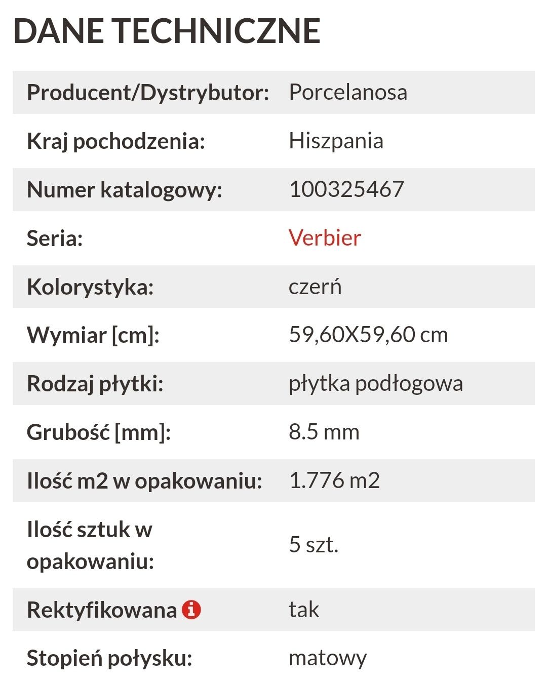 Porcelanosa Veriber Dark L ok 4 m2