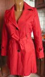 DKNY czerwony płaszcz DONNA KARAN 36 38 płaszczyk