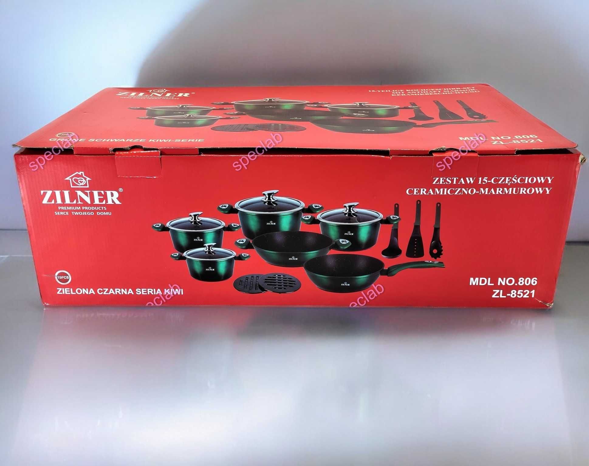 Zestaw garnków Zilner ZL-8521. Gaz, indukcja, halogen