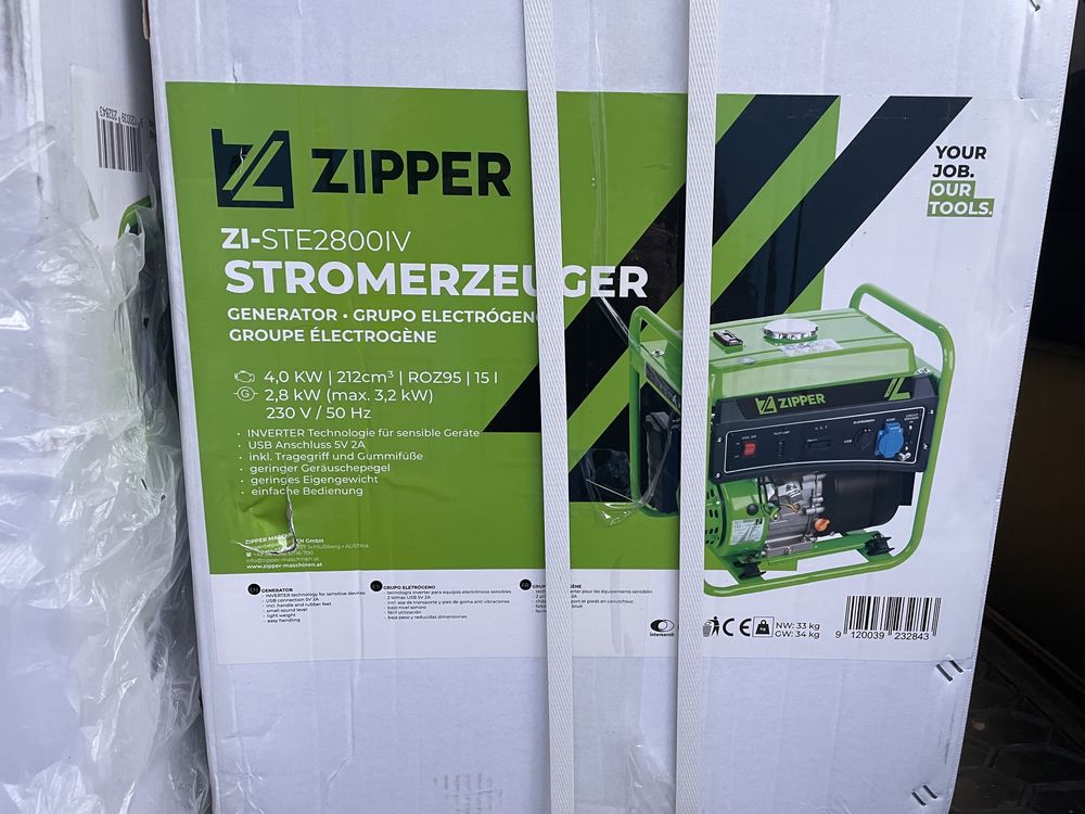 Генератор инверторный ZIPPER В НАЛИЧИИ!!!