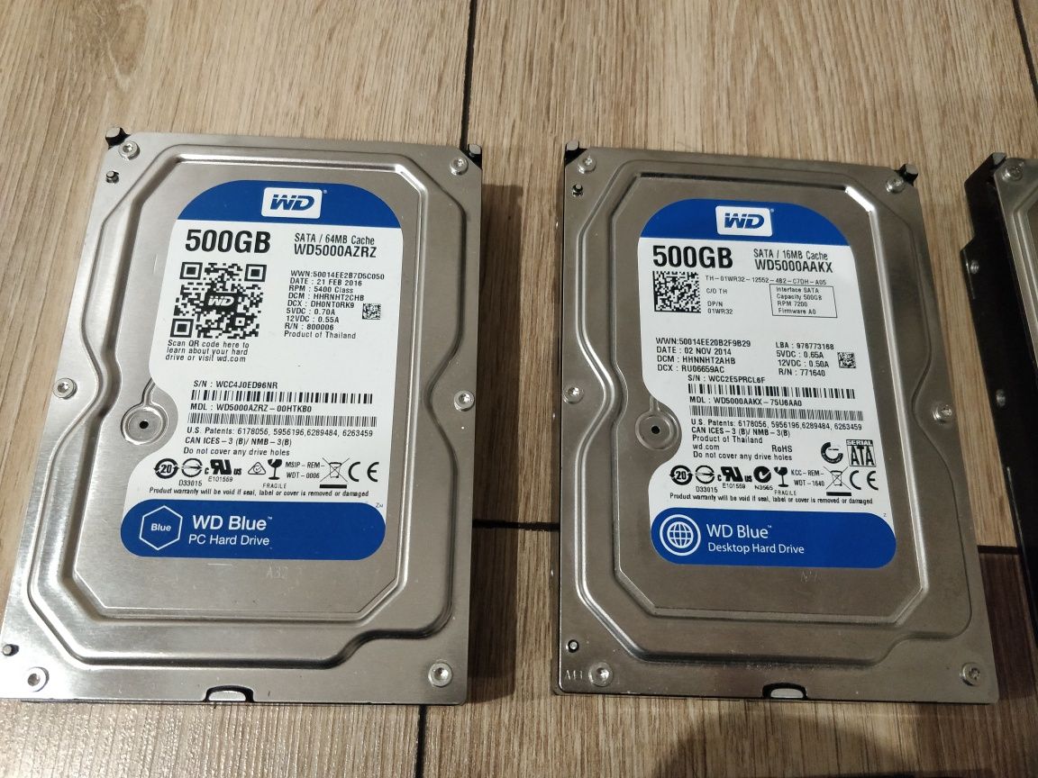 5 dysków HDD po 500GB + gratisy