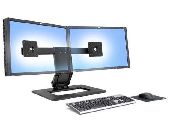 stojak dwa monitory HP Ergotron 24" pivot Stand AW664AA K000982