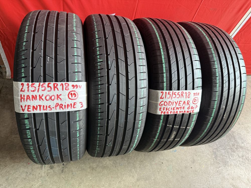 Pneus 215/55/18 Hankook + Goodiyear Impecaveis