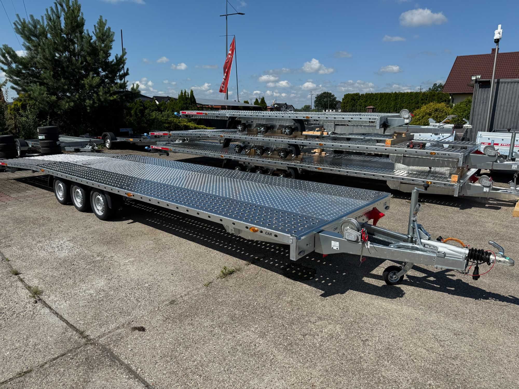 Laweta trzyosiowa Temared Car 8.5x2.1 o DMC3.5T LOHR,NAJAZDY ALU 2AUTA
