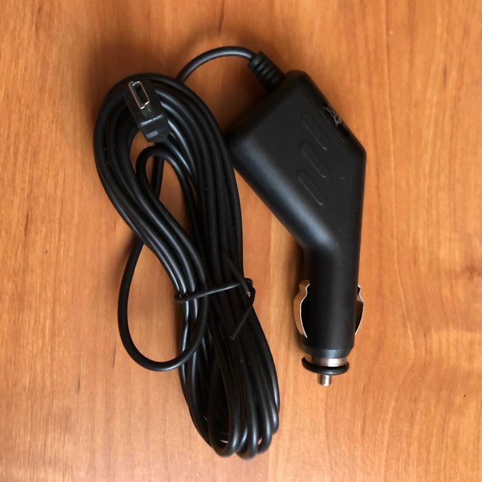Автомобільна зарядка з кабелем mini USB АвтоЗУ для відео регістратора