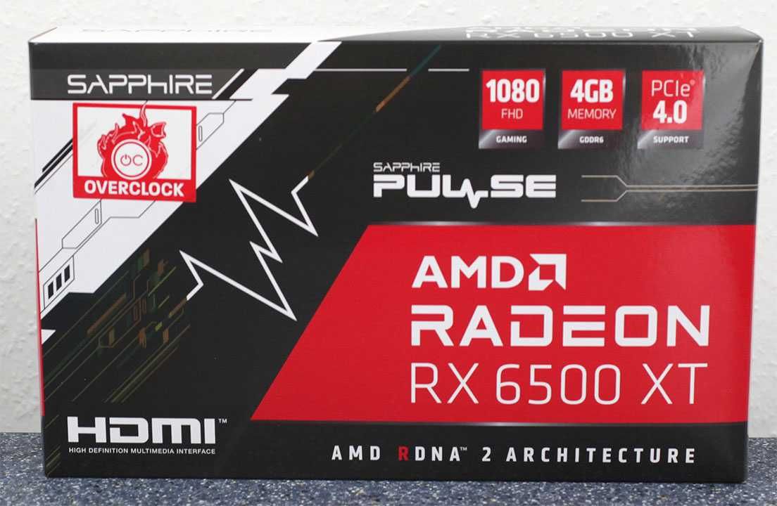 Нова AMD Radeon Sapphire RX 6500 XT 4Gb Pulse OC на гарантії