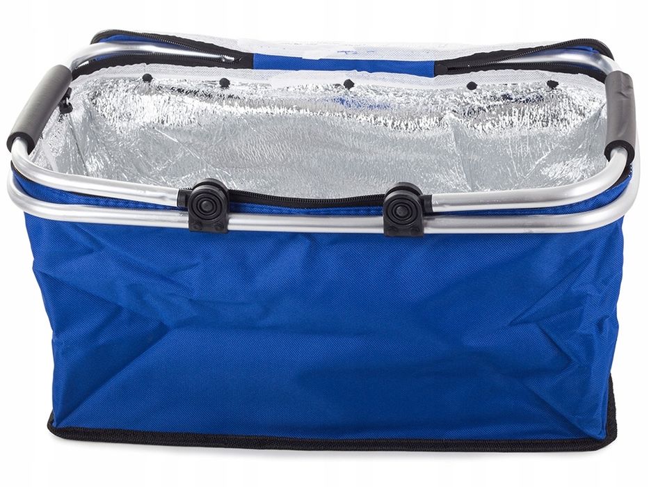 Kosz piknikowy składany termiczny turystyczny koszyk na zakupy