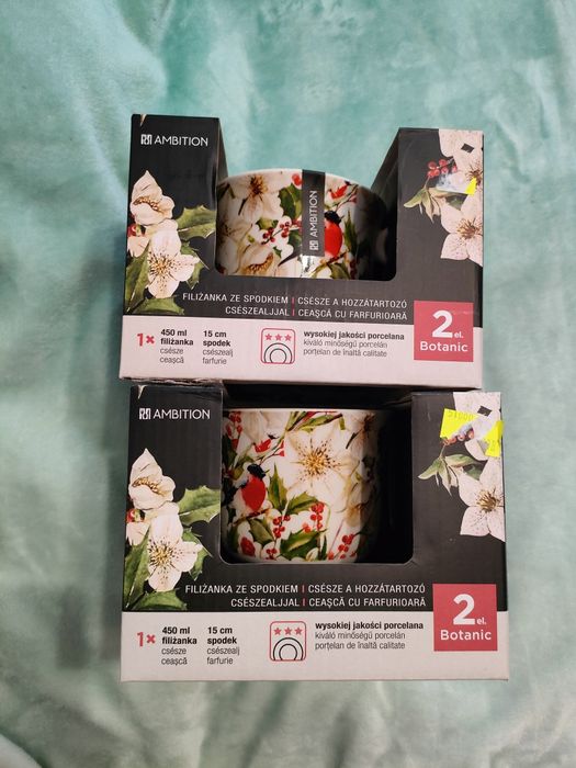 Filiżanki ze spodkiem Ambition 2 sztuki